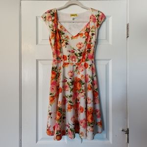 Modcloth Floral Dress (size Small)